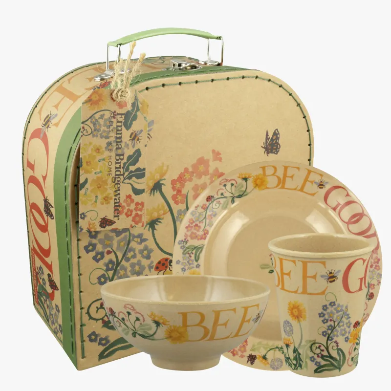 Emma Bridgewater Bee Good 3 Piece Rice Husk Table Set