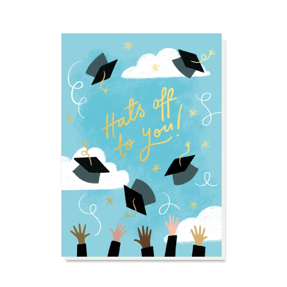 Hats Off To You Graduation Card