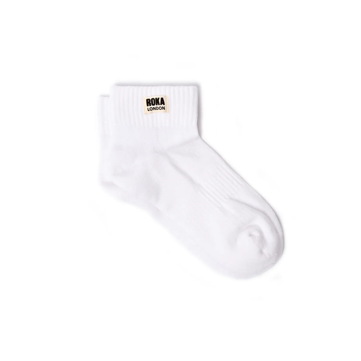 Roka London Wembley Organic Cotton Socks - Off White  (One Size)