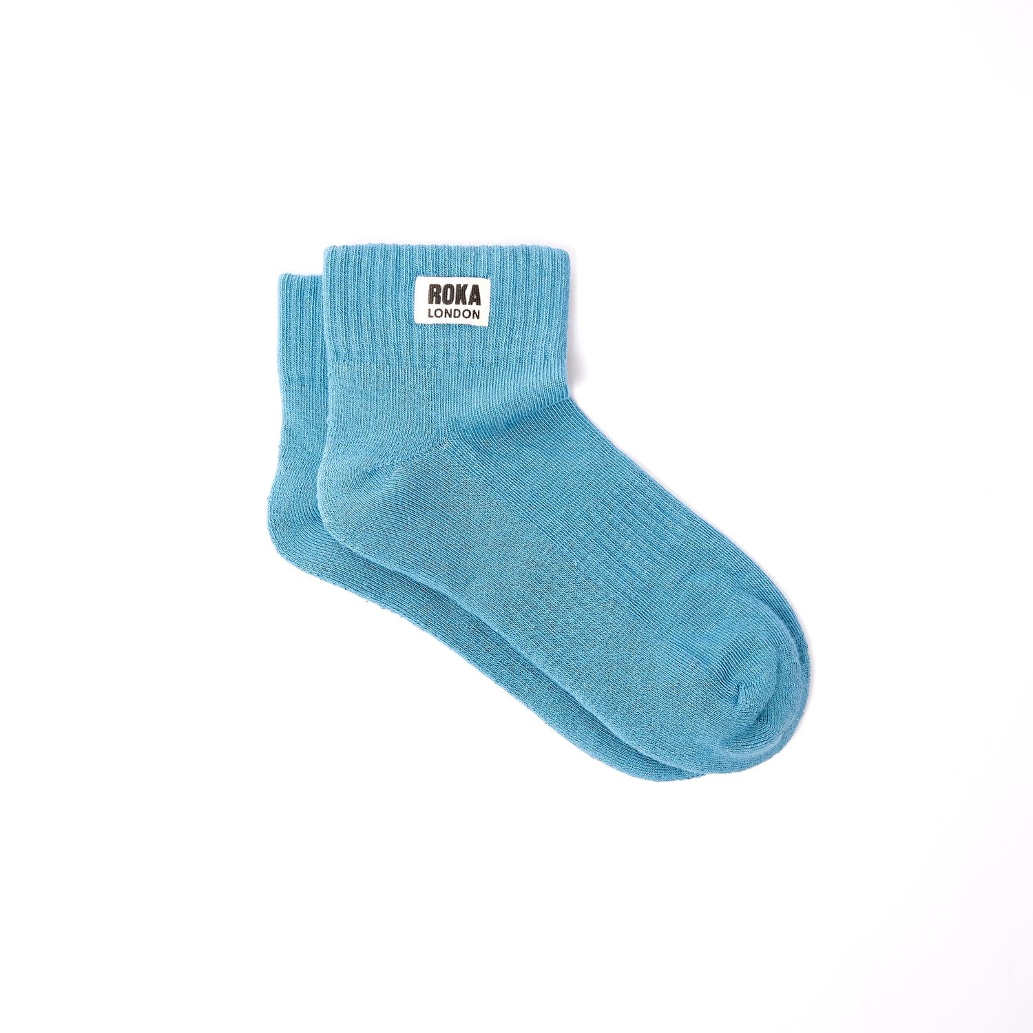 Roka London Wembley Organic Cotton Socks - Adriatic (One Size)
