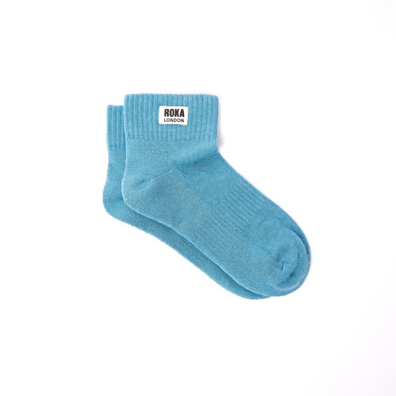 Roka London Wembley Organic Cotton Socks - Adriatic (One Size)
