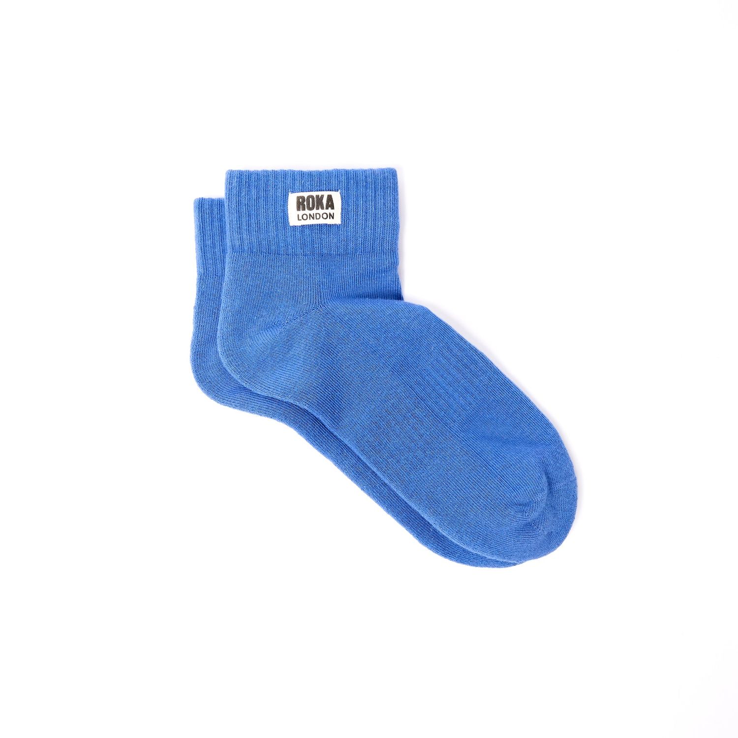 Roka London Wembley Organic Cotton Socks - Malibu Blue  (One Size)