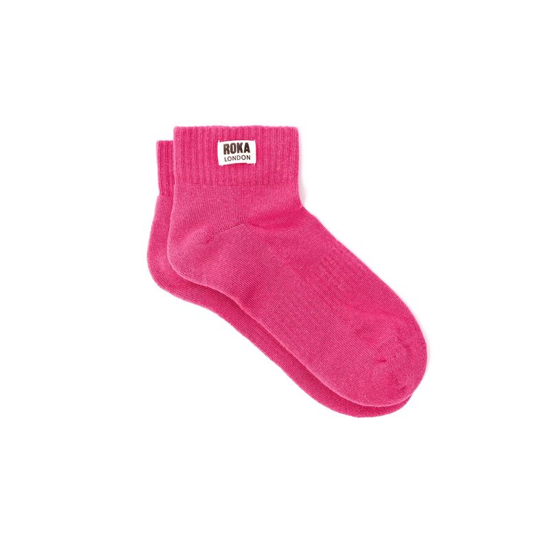 Roka London Wembley Organic Cotton Socks - Granita Red (One Size)