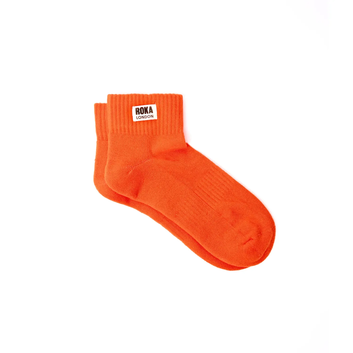 Roka London Wembley Organic Cotton Socks - Jaffa Orange (One Size)
