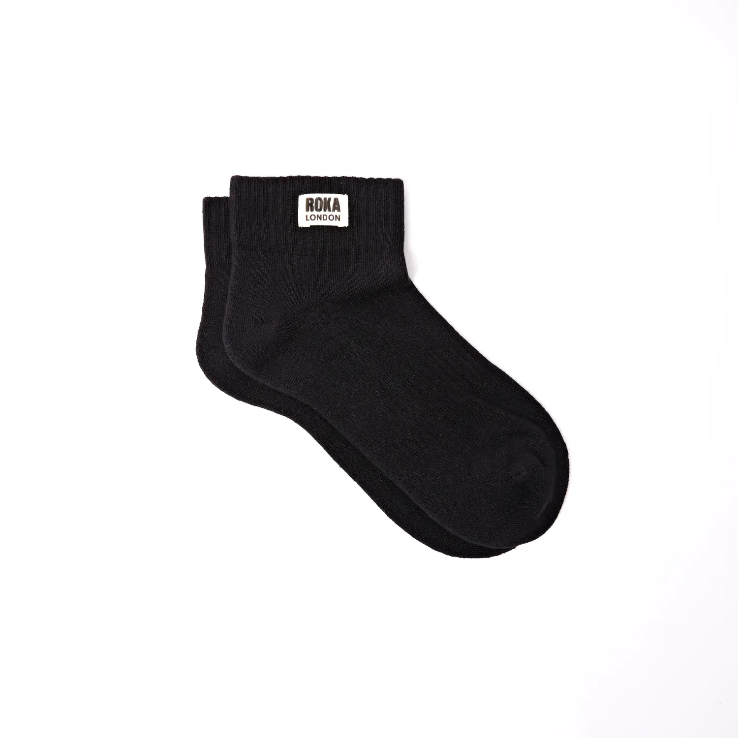 Roka London Wembley Organic Cotton Socks - Black ( One Size)