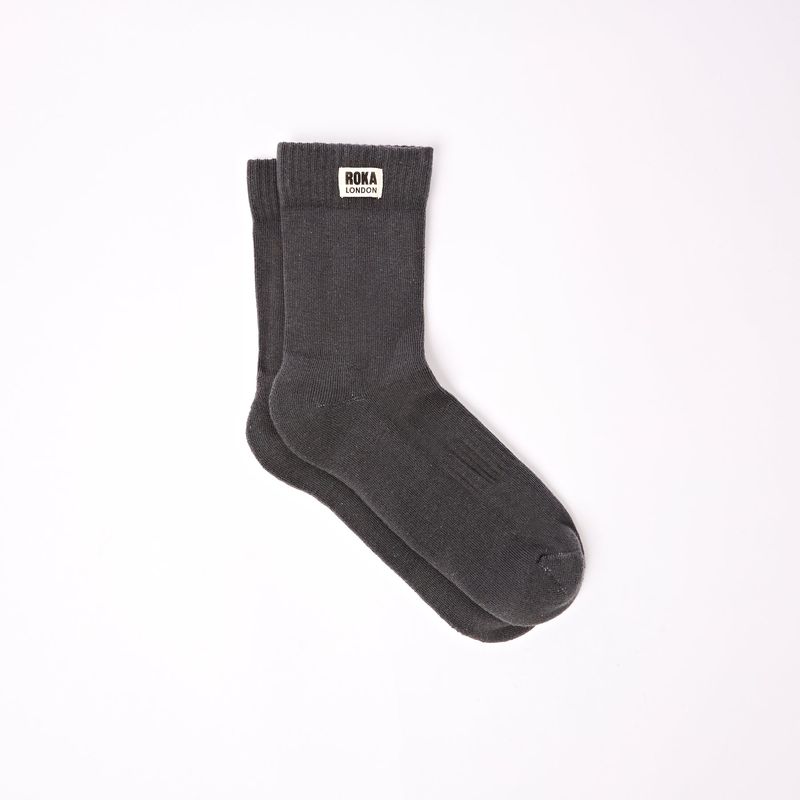 Roka London Wimbledon Men's Organic Cotton Socks - Black  (One Size)