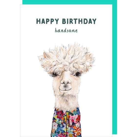 Handsome Llama Card