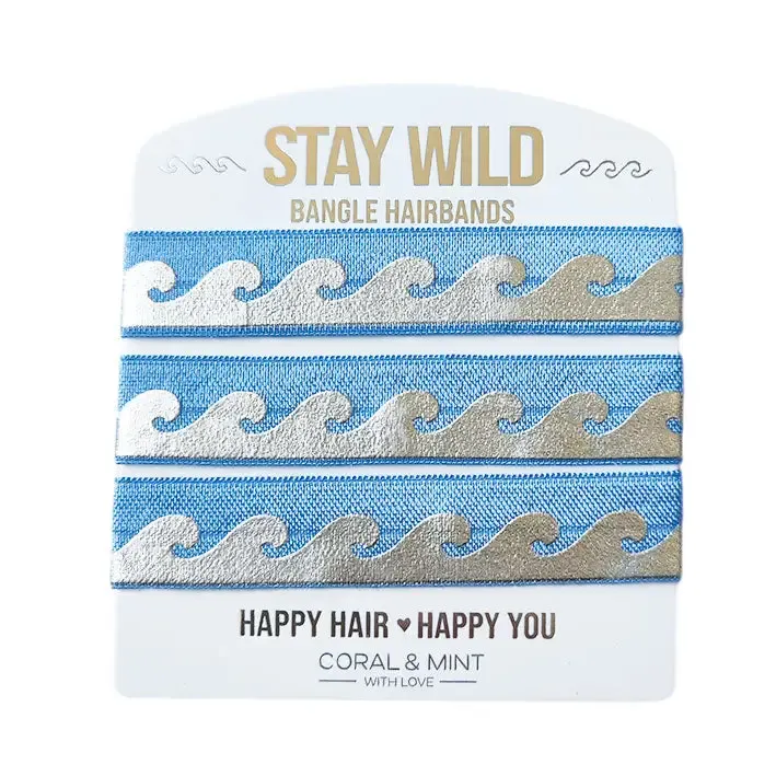 Stay Wild Bangle Hairbands - Riviera Blue