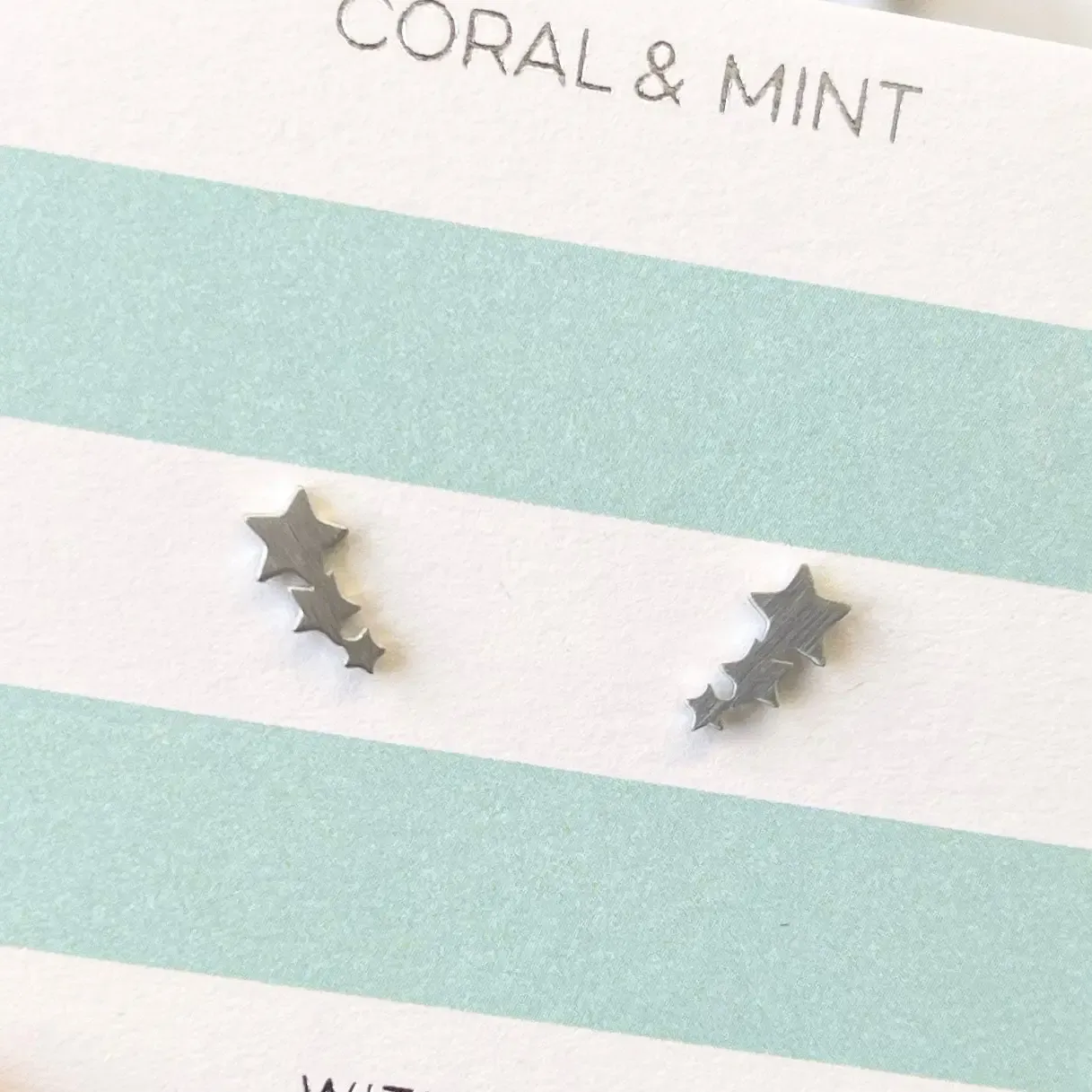 Silver Star Cluster Earrings