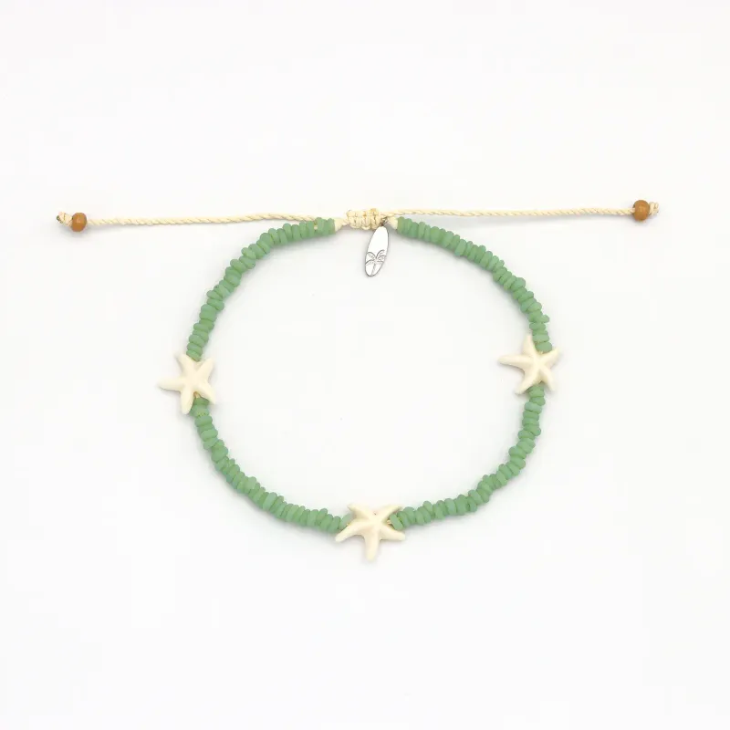 Green Starfish Anklet