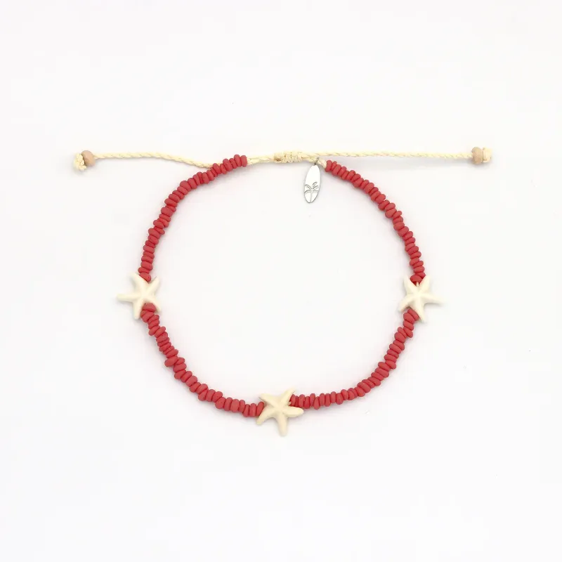 Pink Starfish Anklet