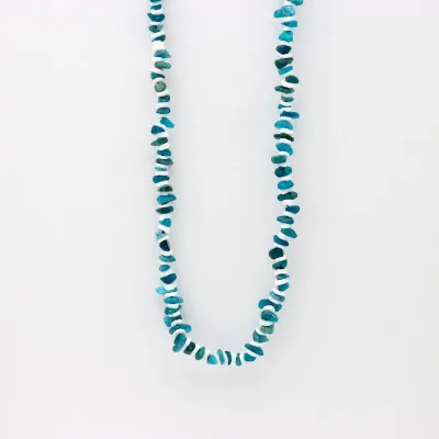 Dunes Stone Bead Necklace - Deep Ocean