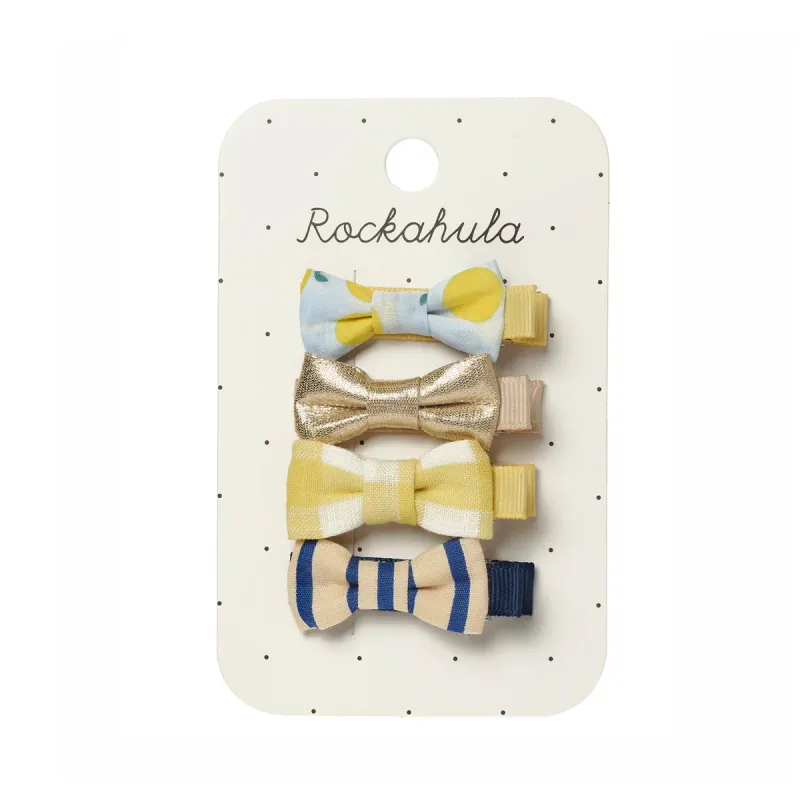 Rockahula Lemon Drop Mini Bow Clips