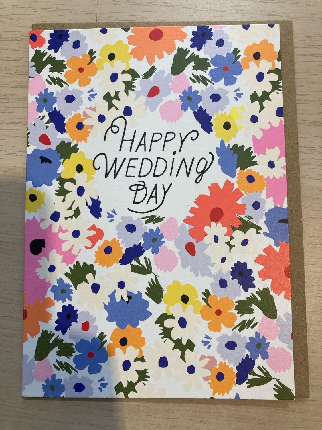 Wedding Day Flowers Card