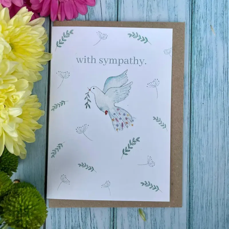 Dove With Sympathy Card