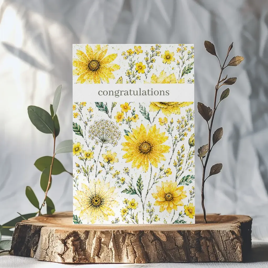 Congratulations Sunflowers Card