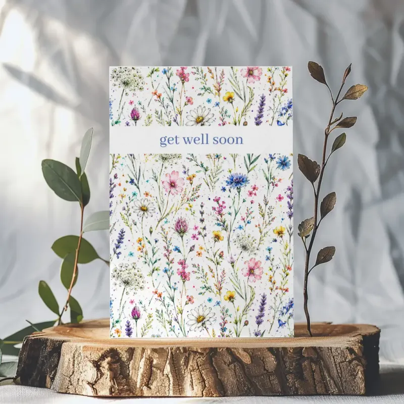 Get Well Soon Wildflowers Card