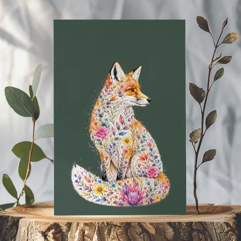 Botanical Fox Card