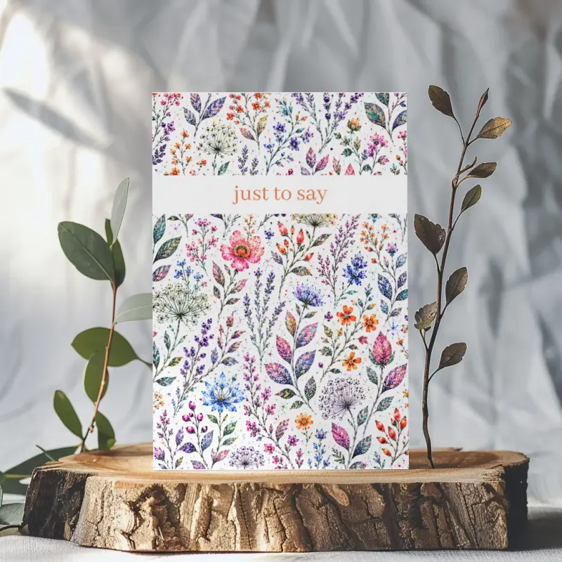 Botanical Just To Say Card