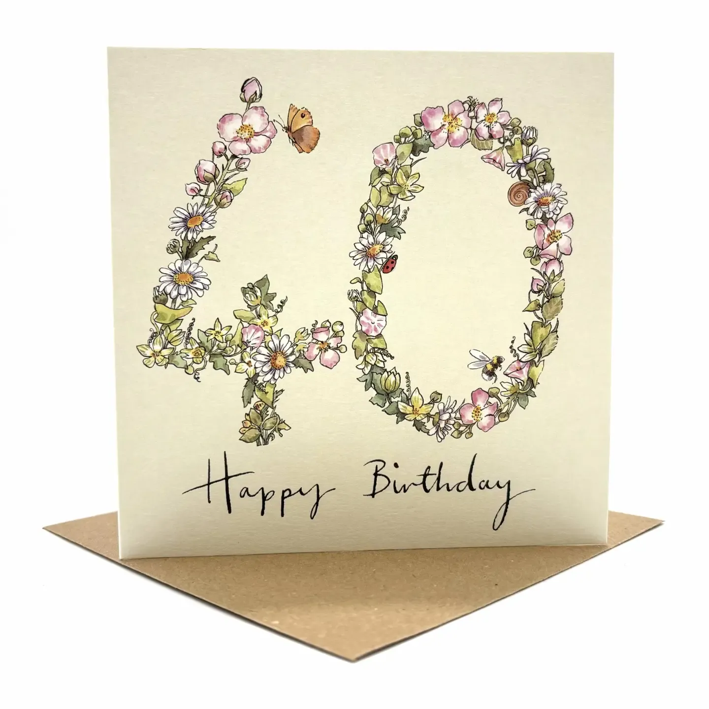 40th Birthday Wildflower Card