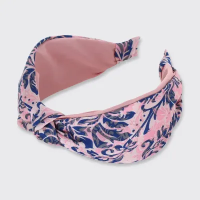 Micha Wide Headband Pink/Navy