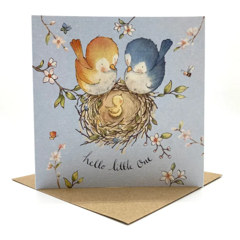 Birds Nest New Baby Card