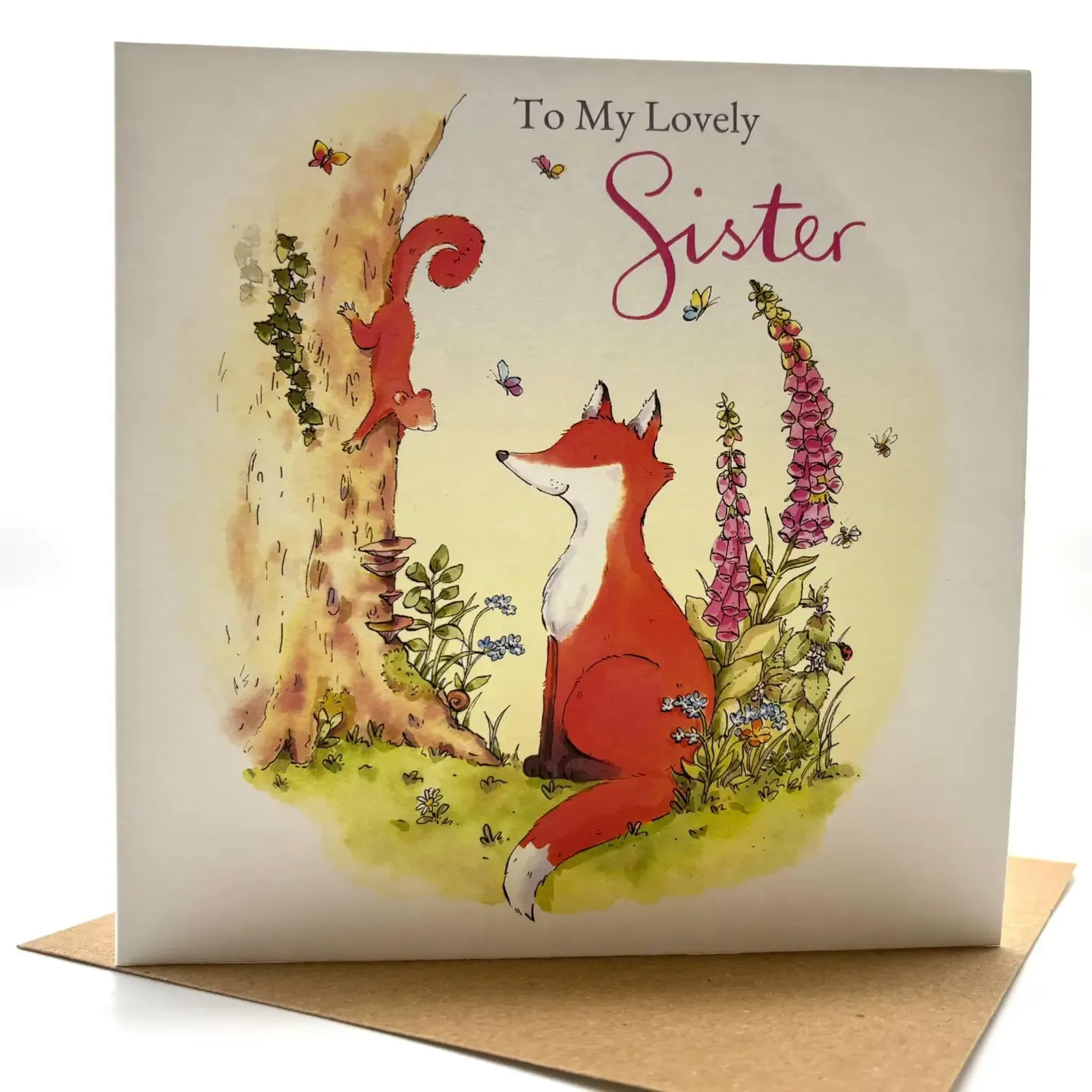 Sister Fox Birthday Card