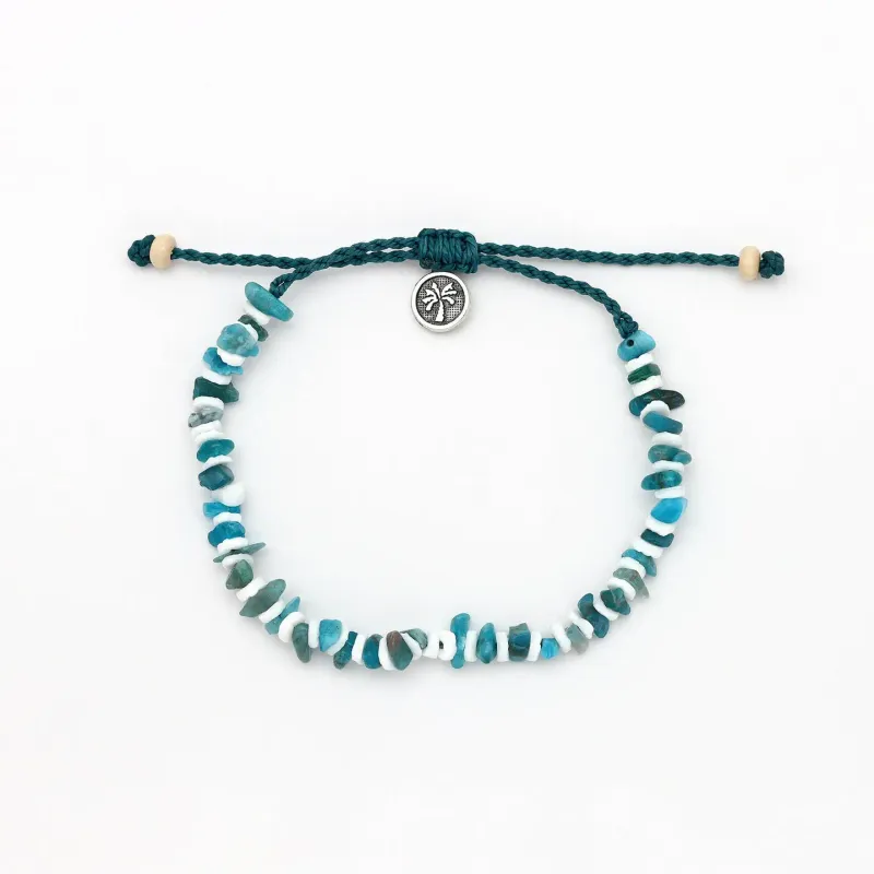 Dunes Stone Bead Bracelet - Deep Ocean