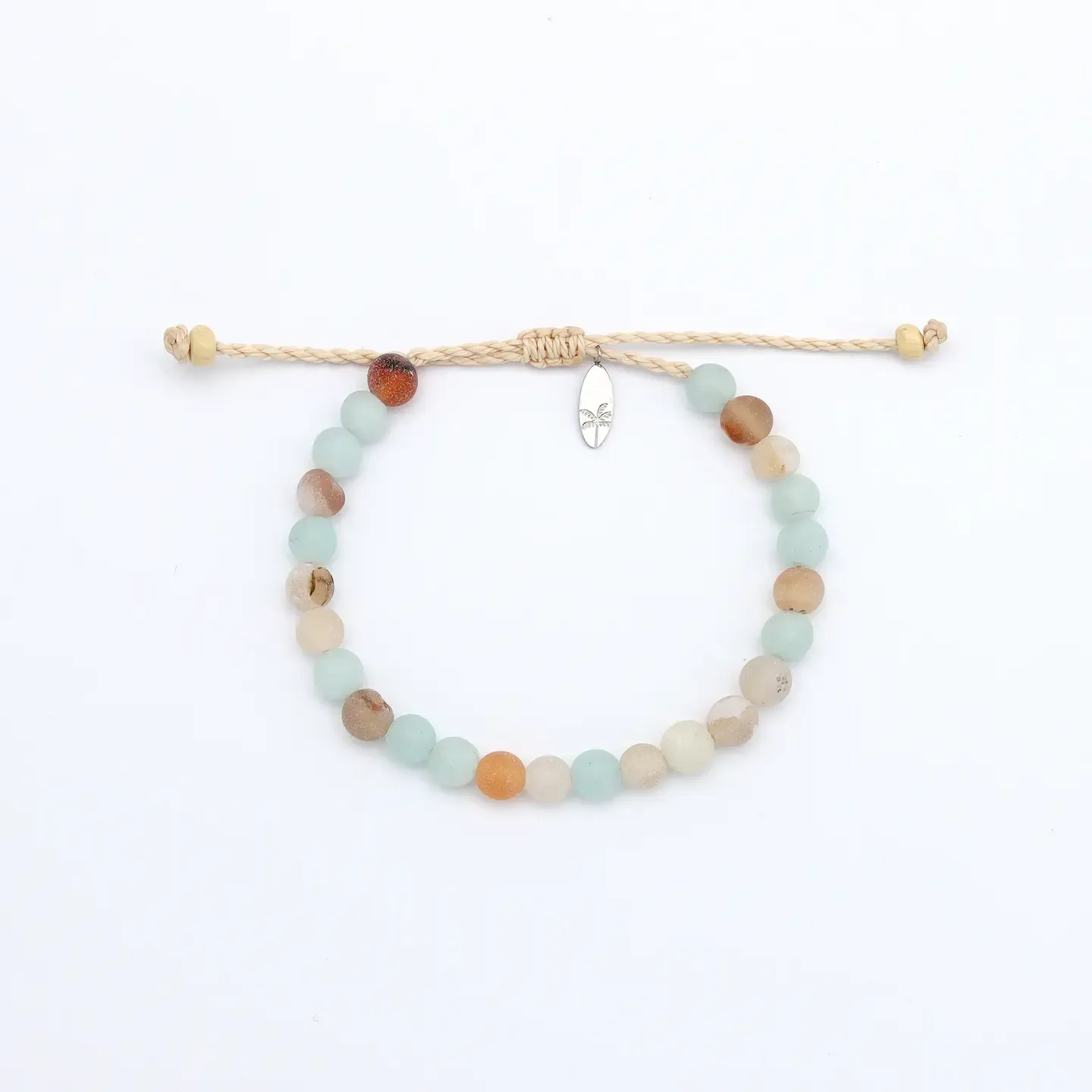 Orange &amp; Aqua Stone Bracelet