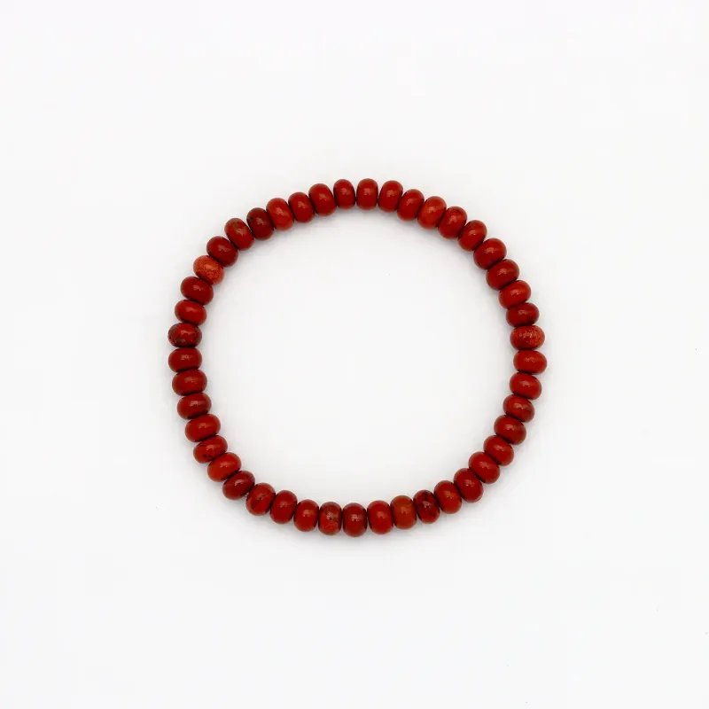 Alami Gemstone Elasticated Bracelet - Red Jasper
