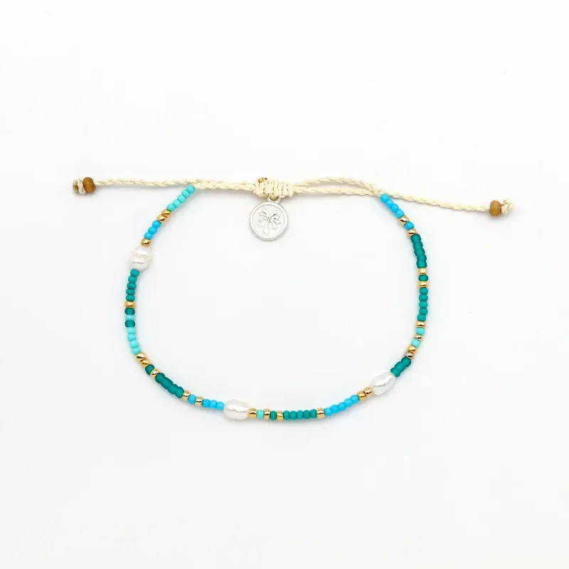 Turquoise &amp; Blue Beaded Bracelet