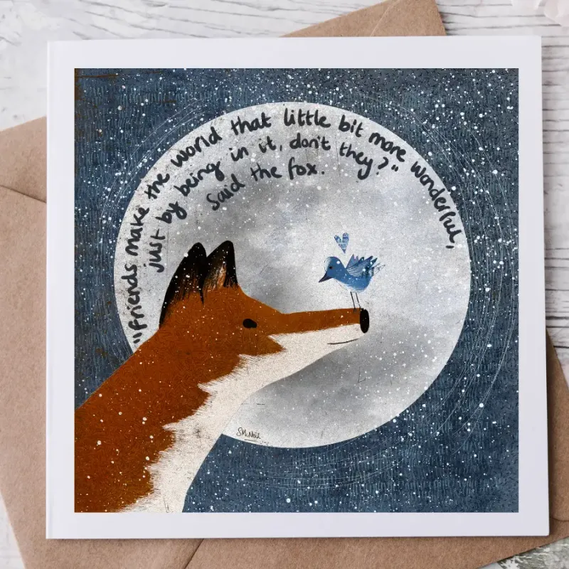 Friends Card By Fox Under The Moon