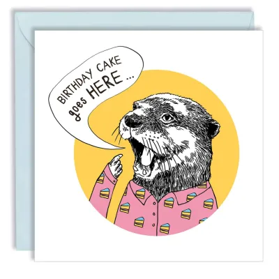 Jimbob Art Cake Goes Here Card