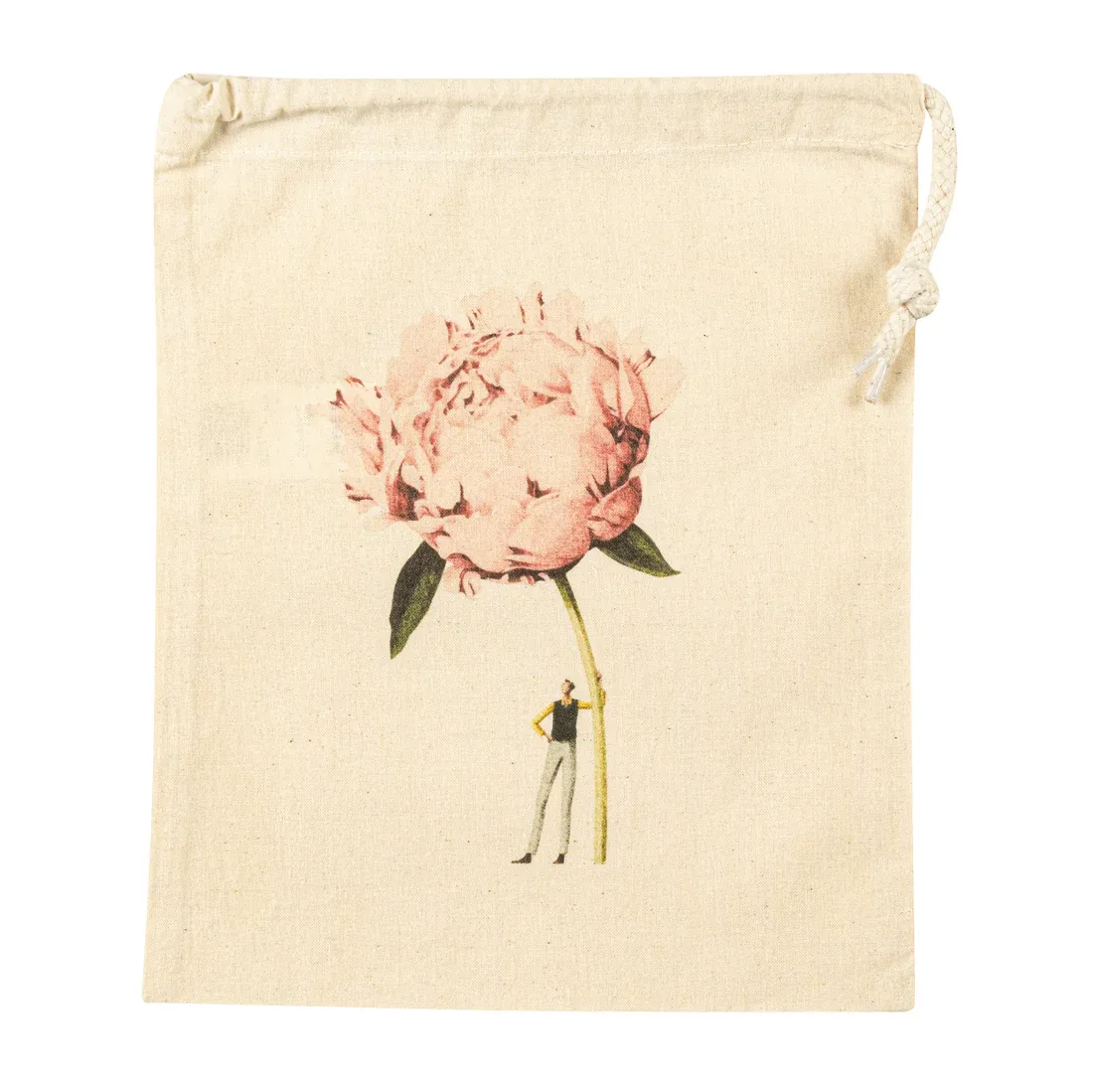 Pink Peony - Small Drawstring Bag