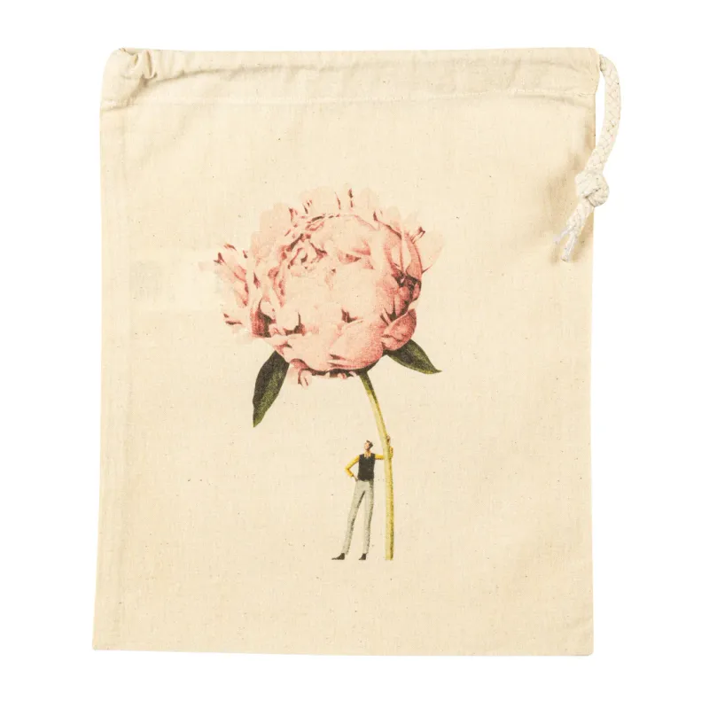 Pink Peony - Small Drawstring Bag