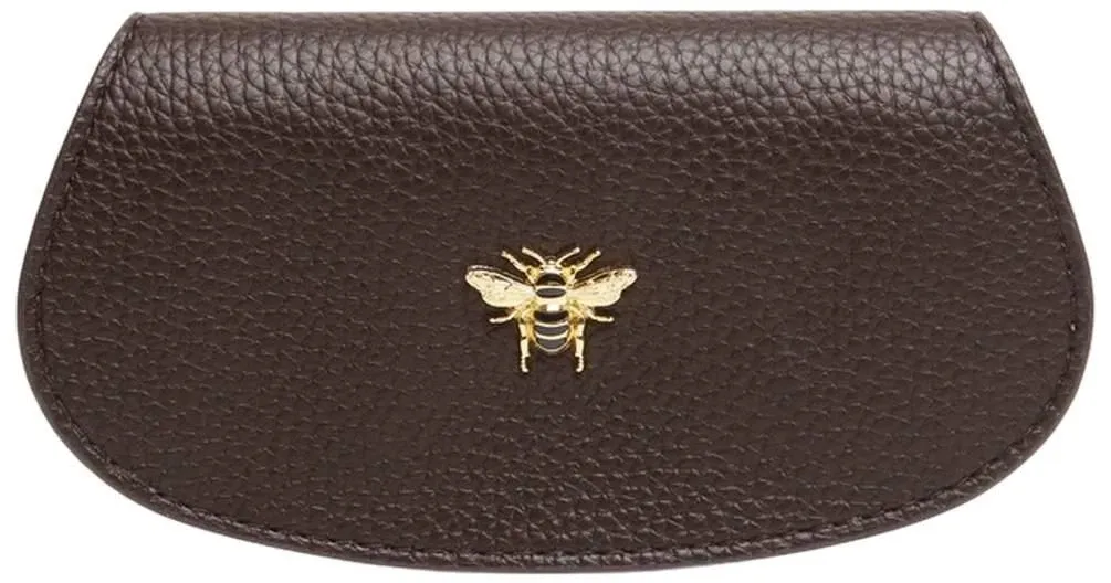 Alice Wheeler Bee Glasses Case - Chocolate