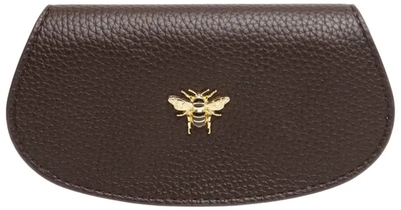 Alice Wheeler Bee Glasses Case - Chocolate