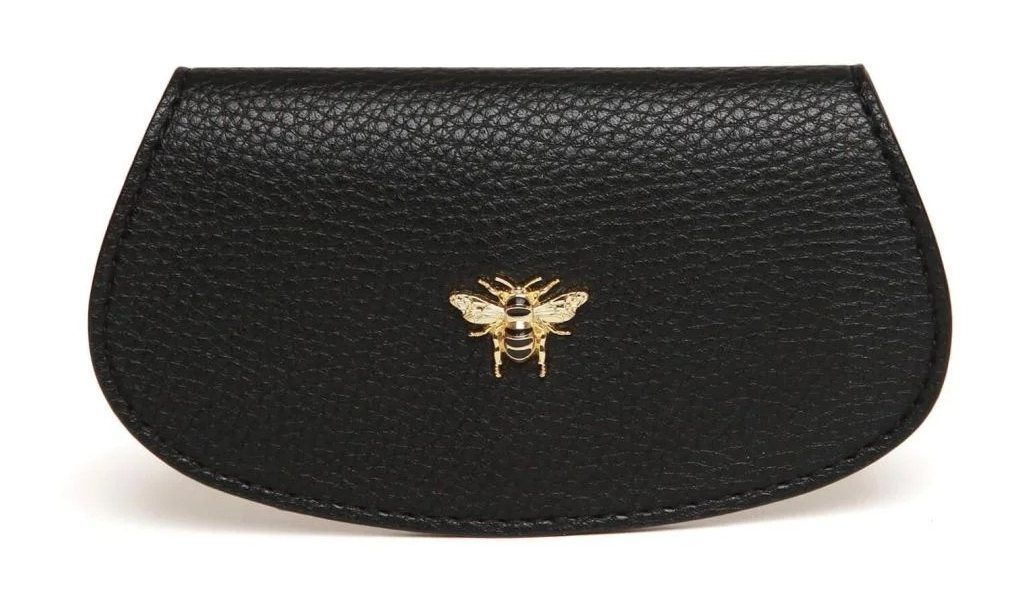 Alice Wheeler Bee Glasses Case - Black