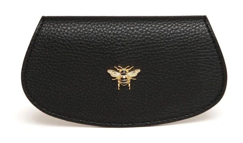 Alice Wheeler Bee Glasses Case - Black