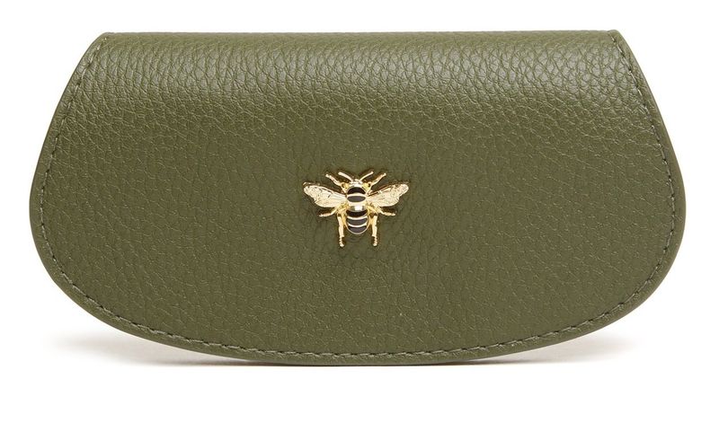 Alice Wheeler Bee Glasses Case - Olive