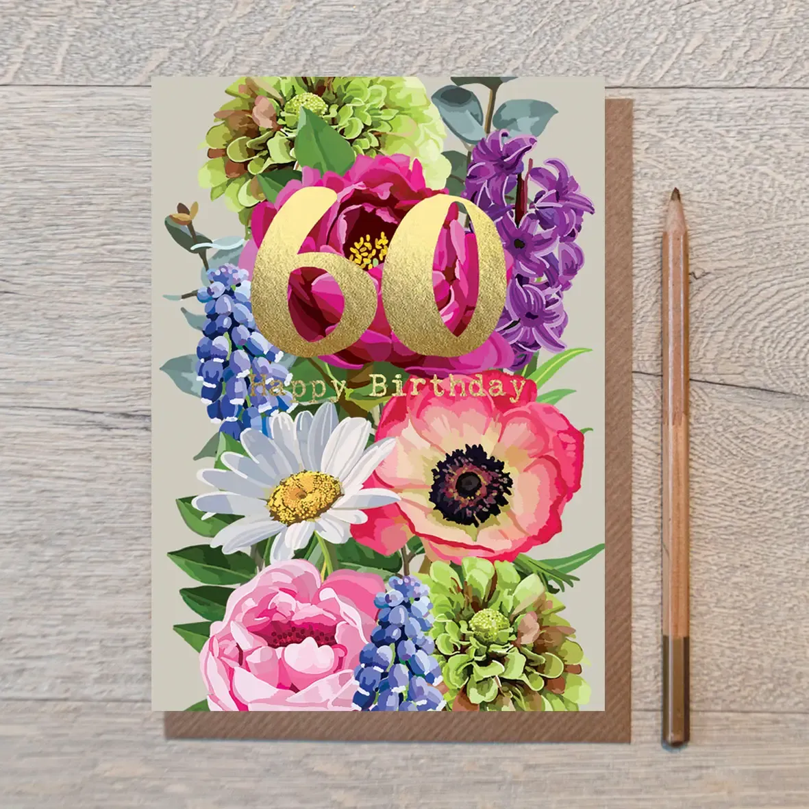 60 Floral Card