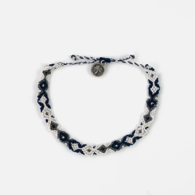 Braided Bracelet Navy &amp; White