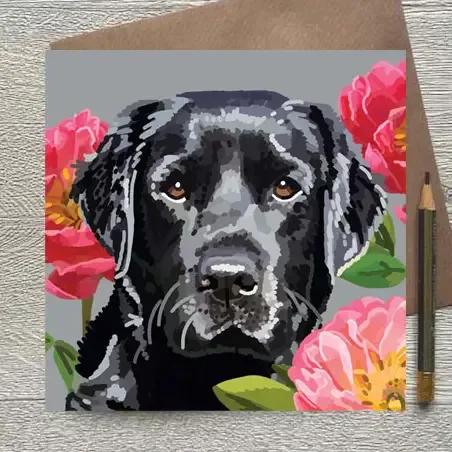 Dogs Black Labrador Card