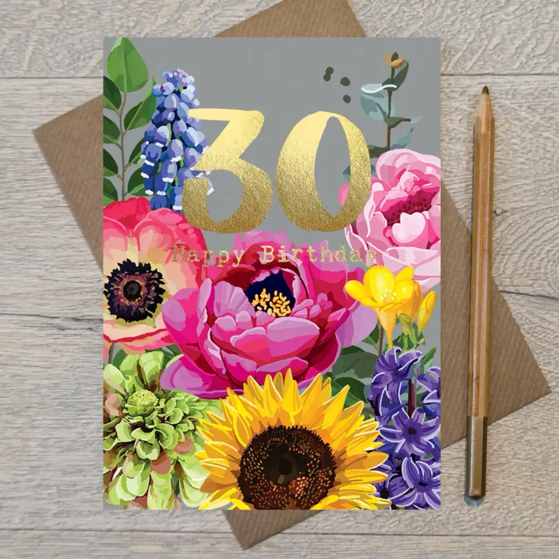 30 Floral Card