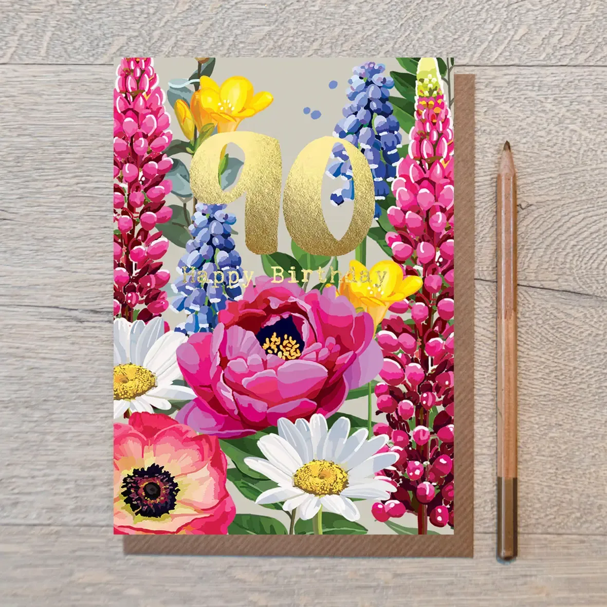 90 Floral Card