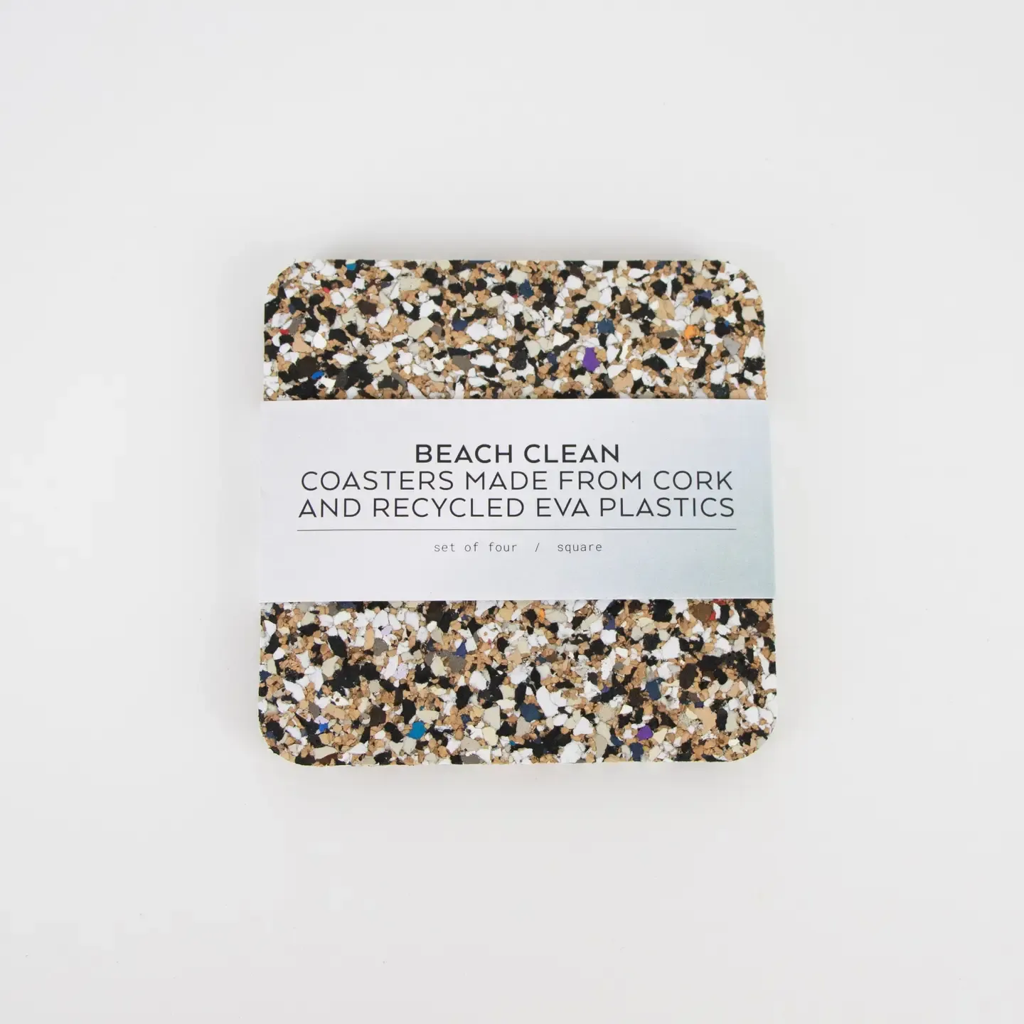 Beach Clean Set Of 4 Square Coasters