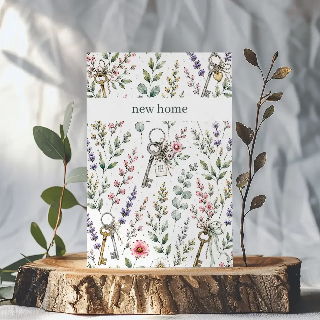 Botanical New Home Card