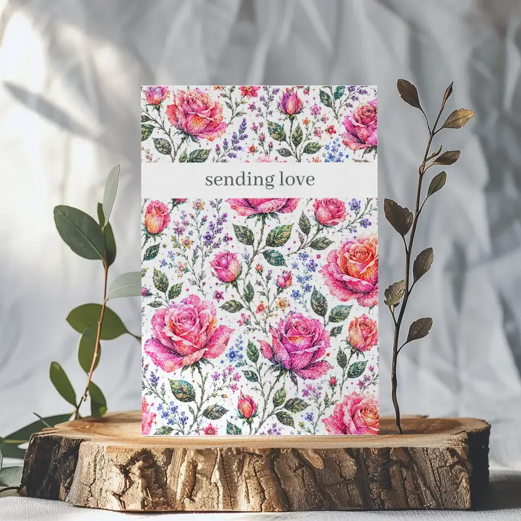Botanical Sending Love Card