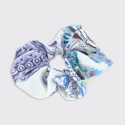 Cassidy Scrunchie - Ivy/Blue