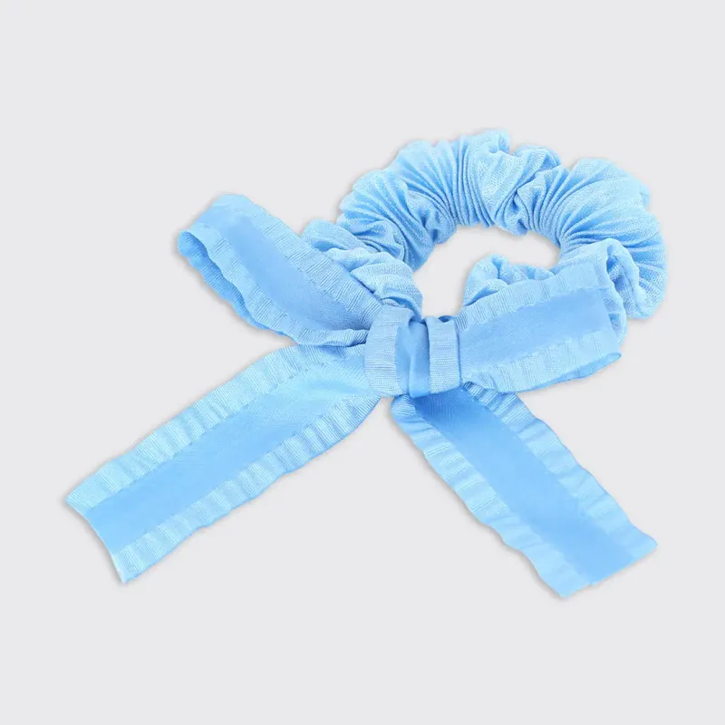 Blue Scrunchie With Bow